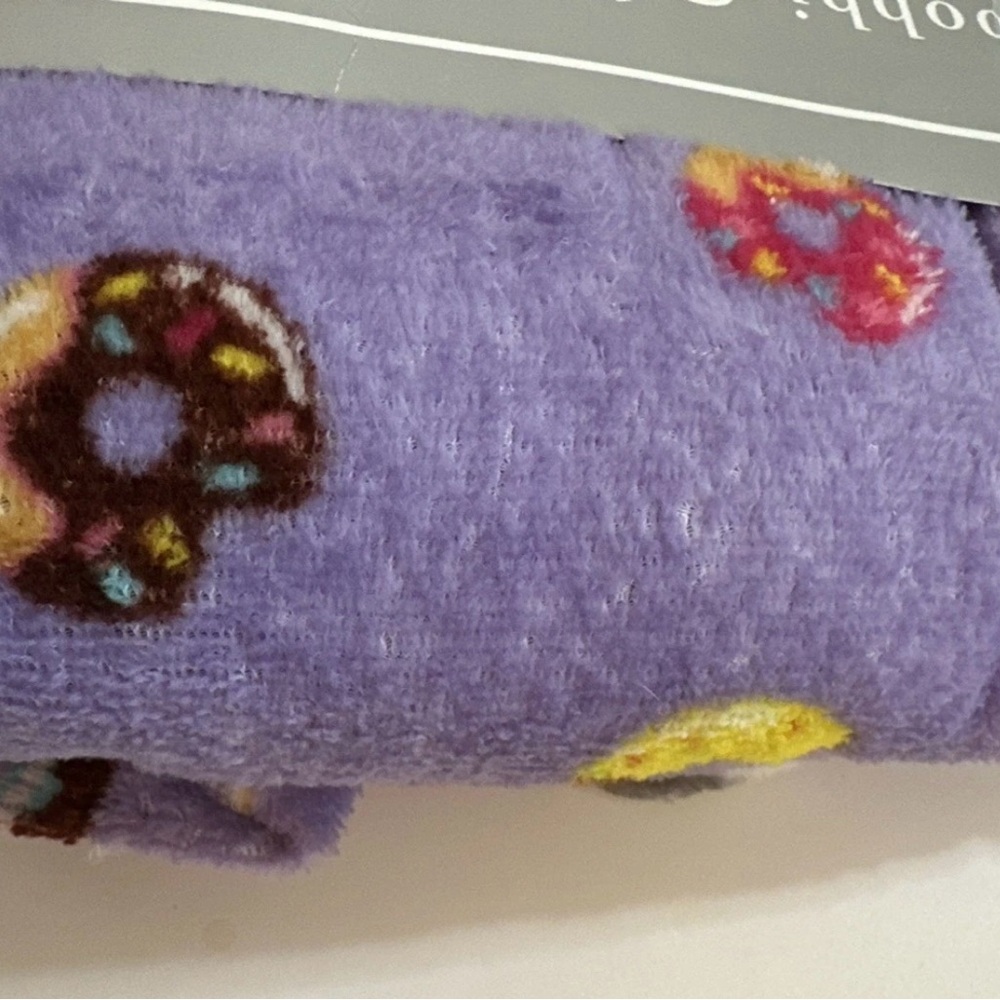 Bobbie Brooks Purple Donut Print Fleece Sleep Pants